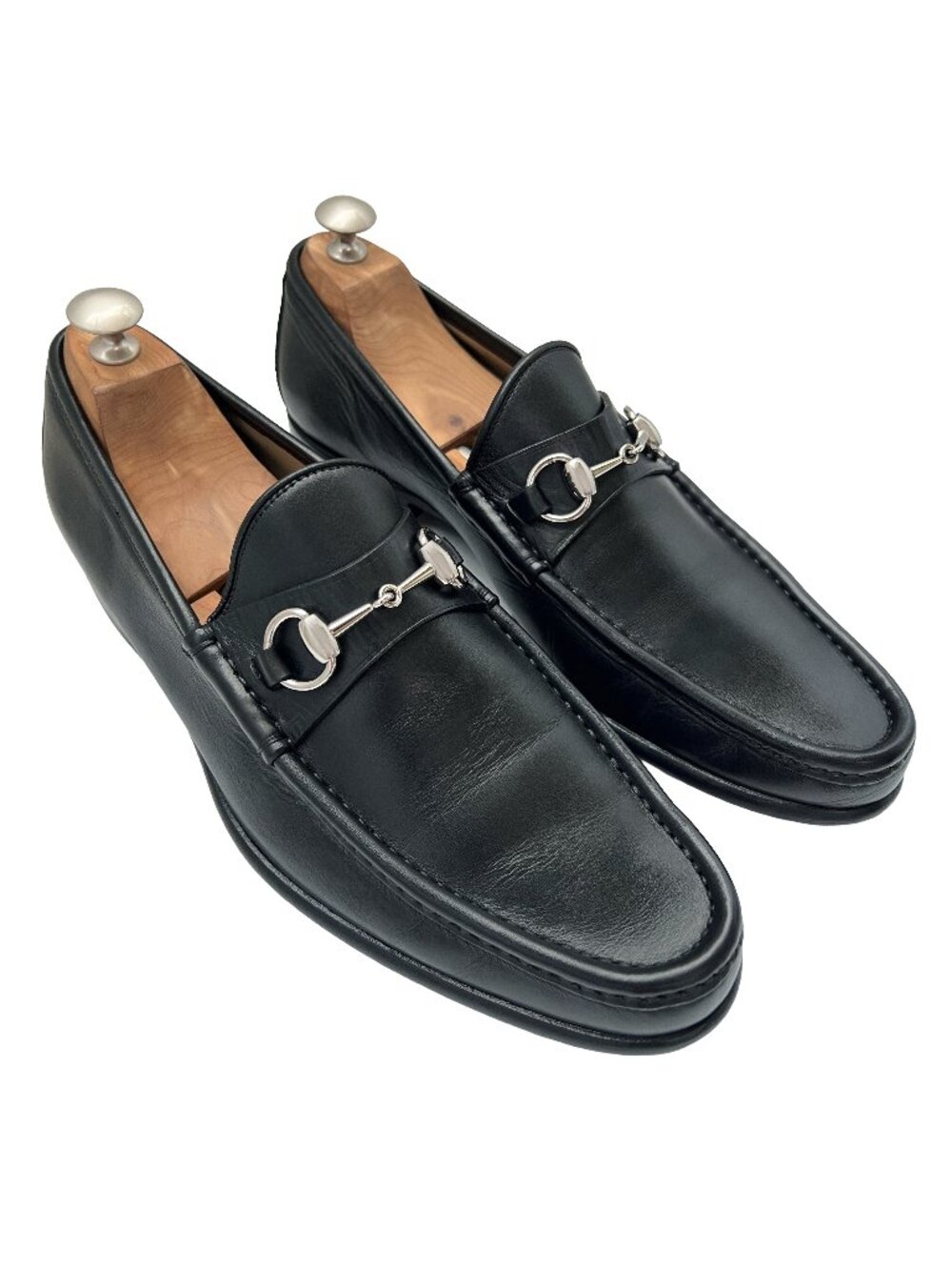 $1090 Gucci Mens Horsebit 1953 Dress Shoes Silver Bit Loafers US 9.5 / UK 9 / 43 - Picture 3 of 11